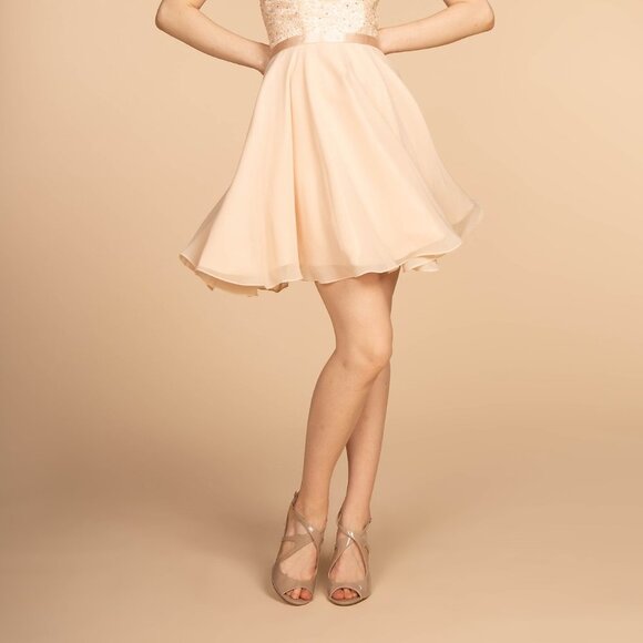 Halter Neck A-Line Sequined Prom Dress GS1621 - Picture 6 of 7